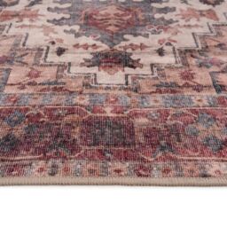 Kukoon Plum Distressed Soft Washable & Liquid Repellent Living Room Area Rug in Wine - Size: 240 cm x 330 cm - thumbnail 6