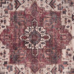 Kukoon Plum Distressed Soft Washable & Liquid Repellent Living Room Area Rug in Wine - Size: 240 cm x 330 cm - thumbnail 8