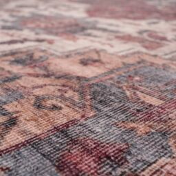 Kukoon Plum Distressed Soft Washable & Liquid Repellent Living Room Area Rug in Wine - Size: 240 cm x 330 cm - thumbnail 9