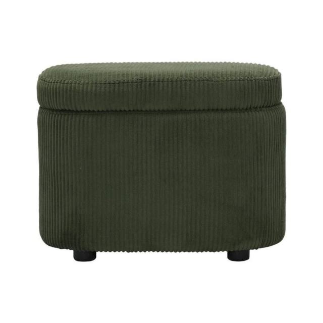 KORVIXA Green Makeup Chair Storage Ottoman Footstool - Size: 100 cm x 100 cm - image 1