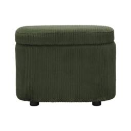 KORVIXA Green Makeup Chair Storage Ottoman Footstool - Size: 100 cm x 100 cm