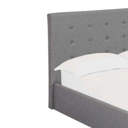 Lemon Pavilion Furniture Lucca 5.0 Kingsize Bed - Linen Fabric - L215.5 x W169 x H113 cm - Grey - Size: King - thumbnail 2