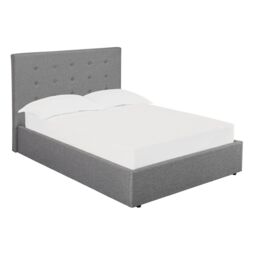 Lemon Pavilion Furniture Lucca 5.0 Kingsize Bed - Linen Fabric - L215.5 x W169 x H113 cm - Grey - Size: King