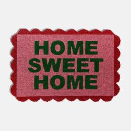 OHS Scallop Edge Slogan Non Slip Coir Mat Doormat Rug in Pink - Size: 40 cm x 60 cm - thumbnail 3