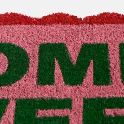 OHS Scallop Edge Slogan Non Slip Coir Mat Doormat Rug in Pink - Size: 40 cm x 60 cm - thumbnail 5