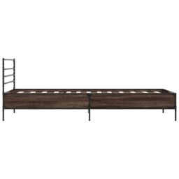Berkfield Home Bed Frame without Mattress Brown Oak 90x200 cm - thumbnail 5