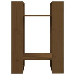 Berkfield Home Book Cabinet/Room Divider Honey Brown 41x35x57 cm Solid Wood Pine - Size: 41 x 35 x 57 cm - thumbnail 3