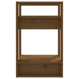 Berkfield Home Book Cabinet/Room Divider Honey Brown 41x35x57 cm Solid Wood Pine - Size: 41 x 35 x 57 cm - thumbnail 4