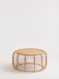 Orsina Rattan Round Coffee Table, Rustic Charm Coffee Table for Drawing Room or Living Room, Rattan Coffee Table in Natural - thumbnail 3