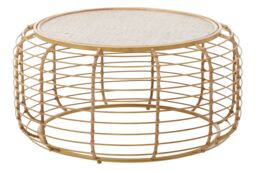 Orsina Rattan Round Coffee Table, Rustic Charm Coffee Table for Drawing Room or Living Room, Rattan Coffee Table in Natural - thumbnail 2