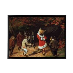 "Artery8 Holbrook Beard His Majesty Receives Fox Framed Canvas Wall Art Print - Size: W12"" x H16""" - thumbnail 1