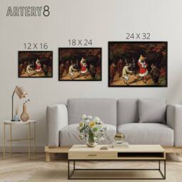 "Artery8 Holbrook Beard His Majesty Receives Fox Framed Canvas Wall Art Print - Size: W12"" x H16""" - thumbnail 4