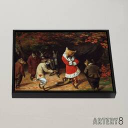 "Artery8 Holbrook Beard His Majesty Receives Fox Framed Canvas Wall Art Print - Size: W12"" x H16""" - thumbnail 2