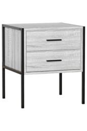 HD Designs Brooklyn 2 Drawer Chest Of Drawers Storage Bedroom Furniture in Grey - thumbnail 8
