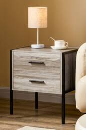 HD Designs Brooklyn 2 Drawer Chest Of Drawers Storage Bedroom Furniture in Grey - thumbnail 4