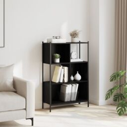 Berkfield Home Bookcase Black 72x28x109 cm Engineered Wood - Size: 72 x 28 x 109 cm - thumbnail 3