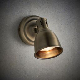 Netlighting Westbury LED 1 Light Spotlight Antique Brass Plate GU10 in Yellow - thumbnail 2