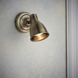 Netlighting Westbury LED 1 Light Spotlight Antique Brass Plate GU10 in Yellow - thumbnail 3
