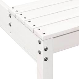Berkfield Home Picnic Table White 160x134x75 cm Solid Wood Pine - Size: 160 x 134 x 75 cm - thumbnail 7