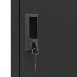 Berkfield Home Locker Cabinet Anthracite 38x40x180 cm Steel in Charcoal - Size: 38 x 40 x 180 cm - thumbnail 7