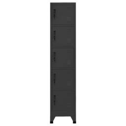 Berkfield Home Locker Cabinet Anthracite 38x40x180 cm Steel in Charcoal - Size: 38 x 40 x 180 cm - thumbnail 3