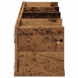 Berkfield Home Decorative CD Wall Shelf Old Wood 100x18x18 cm Engineered Wood in Brown - Size: 100 x 18 x 18 cm - thumbnail 5