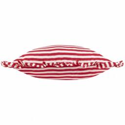 Wylder Millie Ruffle Striped Outdoor Cushion in Red - Size: 50 cm x 50 cm - thumbnail 2