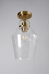 BHS Lighting Saskia Bubble Glass Flush Ceiling Light in Metallic Gold - thumbnail 2