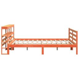 Berkfield Home Decorative Bed Frame without Mattress Wax Brown 200x200 cm Solid - thumbnail 5