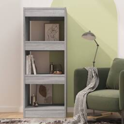 Berkfield Home Classic Book Cabinet/Room Divider Grey Sonoma 40x30x103 cm Engine - Size: 40 x 30 x 103 cm - thumbnail 1