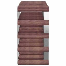 Berkfield Home Wine Rack for 20 Bottles Brown Solid Wood Pine - thumbnail 5