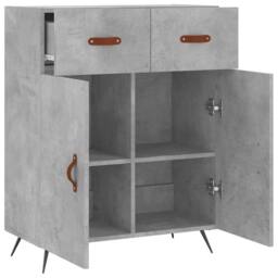 Berkfield Home Sideboard Concrete Grey 69.5x34x90 cm Engineered Wood - thumbnail 5