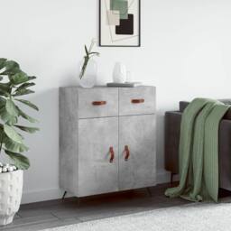 Berkfield Home Sideboard Concrete Grey 69.5x34x90 cm Engineered Wood - thumbnail 2