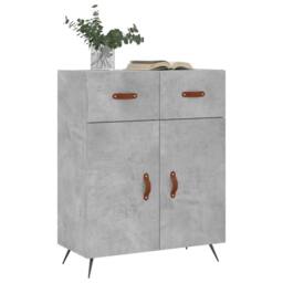 Berkfield Home Sideboard Concrete Grey 69.5x34x90 cm Engineered Wood - thumbnail 3