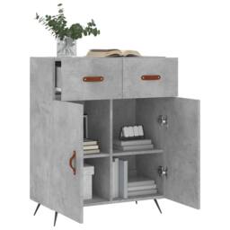 Berkfield Home Sideboard Concrete Grey 69.5x34x90 cm Engineered Wood - thumbnail 4
