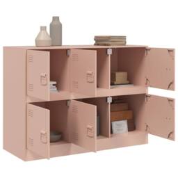 Berkfield Home Sideboard Pink 99x39x73 cm Steel - Size: 99 x 39 x 73 cm - thumbnail 5