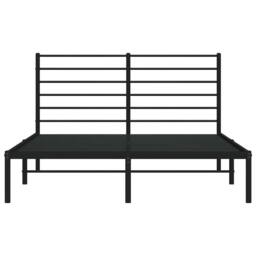 Berkfield Home Metal Bed Frame with Headboard Black 160x200 cm - thumbnail 6