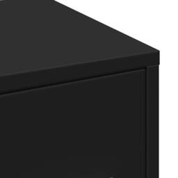 Berkfield Home Narrow Bathroom Cupboard with Wheels Black Engineered Wood - thumbnail 9