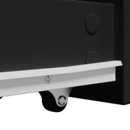 Berkfield Home Narrow Bathroom Cupboard with Wheels Black Engineered Wood - thumbnail 8