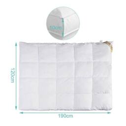 "EONLION 4"" Mattress Topper Big Double in White" - thumbnail 2