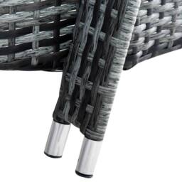 STILVORA Sun Lounger Set with Adjustable Back & Grey Cushions - thumbnail 7