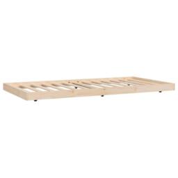 Berkfield Home Beautiful Bed Frame without Mattress 100x200 cm Solid Wood Pine in Light Tan - thumbnail 4