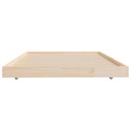Berkfield Home Beautiful Bed Frame without Mattress 100x200 cm Solid Wood Pine in Light Tan - thumbnail 6