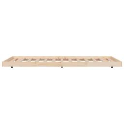 Berkfield Home Beautiful Bed Frame without Mattress 100x200 cm Solid Wood Pine in Light Tan - thumbnail 5