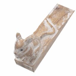 KDMD Hand carved Doorstop - Dormouse in Brown - thumbnail 3
