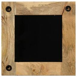 Berkfield Home Mirror Solid Mango Wood 50x50 cm in Brown - thumbnail 5