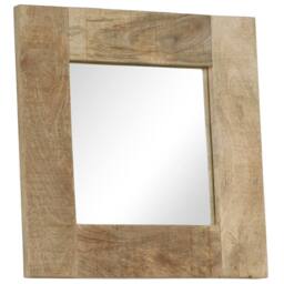 Berkfield Home Mirror Solid Mango Wood 50x50 cm in Brown - thumbnail 8