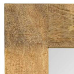 Berkfield Home Mirror Solid Mango Wood 50x50 cm in Brown