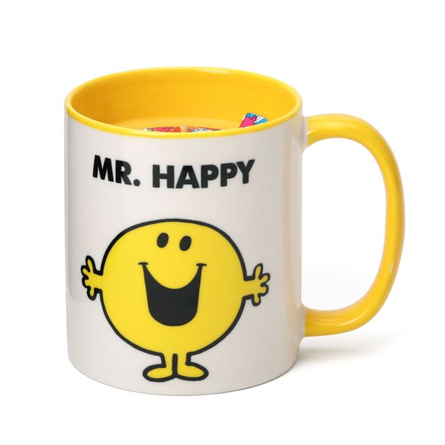 Mr. Men And Little Miss Mr Happy Lemon & Ginger Scented Reusable Mug Candle in Yellow - Size: Medium - image 1