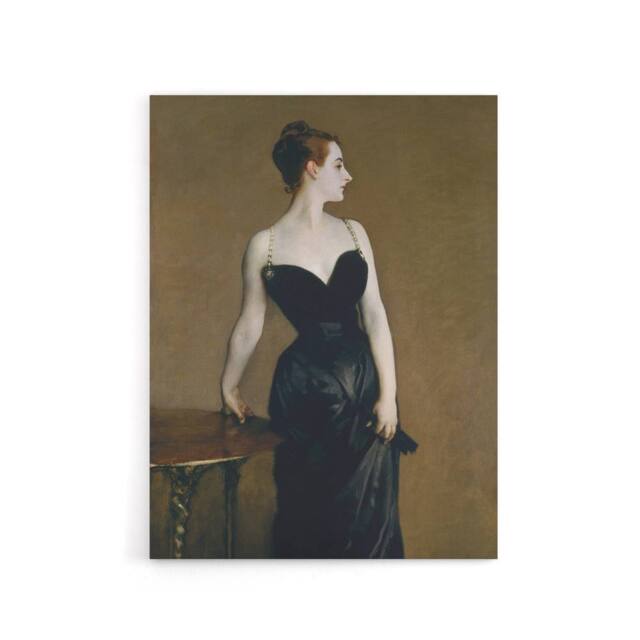 "Artery8 Madame X Portrait Painting Sargent Canvas Wall Art Print in Brown - Size: W12"" x H16""" - image 1